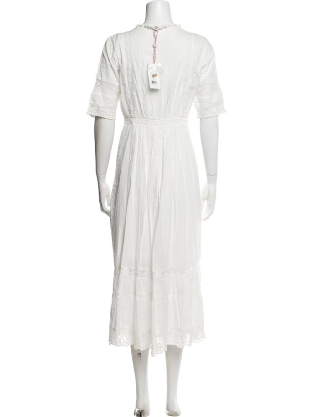 LoveShackFancy Francilla Cotton Midi Dress - Picture 6 of 6